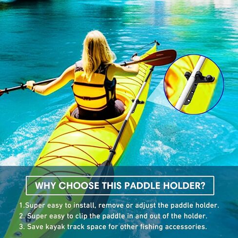 Kayak Paddle Holder, Kayak Fishing Net Holder, Kayak Accessories、Kayak Fishing Poles Holder, Kayak Track Mount Accessories for Fishing Kayak, CanoePaddle Board(2PCS) in Saudi Arabia