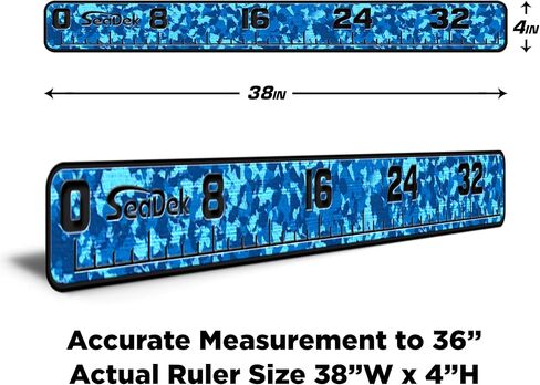 USATuff SeaDek EVA Foam Fish Measuring Ruler for Boat, Fishing, Kayak | Adhesive Backing Peel & Stick - 24" StormGray-Black in Kuwait