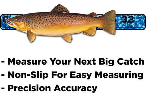 USATuff SeaDek EVA Foam Fish Measuring Ruler for Boat, Fishing, Kayak | Adhesive Backing Peel & Stick - 24" StormGray-Black in Kuwait