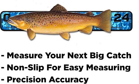 USATuff SeaDek EVA Foam Fish Measuring Ruler for Boat, Fishing, Kayak | Adhesive Backing Peel & Stick - 24" StormGray-Black in Kuwait