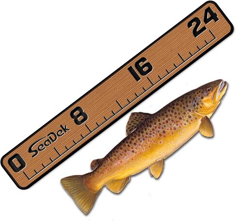 USATuff SeaDek EVA Foam Fish Measuring Ruler for Boat, Fishing, Kayak | Adhesive Backing Peel & Stick - 24" StormGray-Black in Kuwait