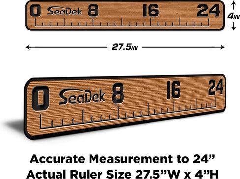 USATuff SeaDek EVA Foam Fish Measuring Ruler for Boat, Fishing, Kayak | Adhesive Backing Peel & Stick - 24" StormGray-Black in Kuwait