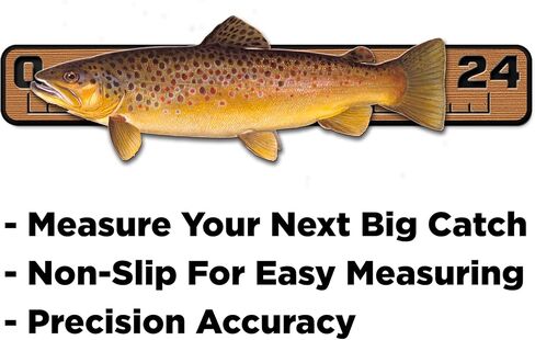USATuff SeaDek EVA Foam Fish Measuring Ruler for Boat, Fishing, Kayak | Adhesive Backing Peel & Stick - 24" StormGray-Black in Kuwait