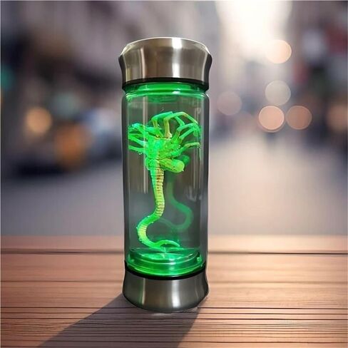 Alien Creature Popcorn Bucket, LED Lighted Alien Gothic Popcorn Bucket Home Decor, Creepy Halloween Party Tabletop Decoration Accessories(Alien Creature) in Saudi Arabia