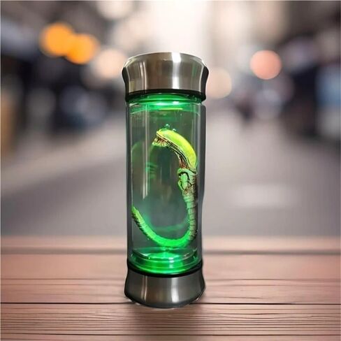 Alien Creature Popcorn Bucket, LED Lighted Alien Gothic Popcorn Bucket Home Decor, Creepy Halloween Party Tabletop Decoration Accessories(Alien Creature) in Saudi Arabia