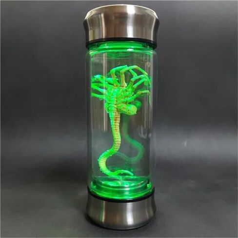 Alien Creature Popcorn Bucket, LED Lighted Alien Gothic Popcorn Bucket Home Decor, Creepy Halloween Party Tabletop Decoration Accessories(Alien Creature) in Saudi Arabia