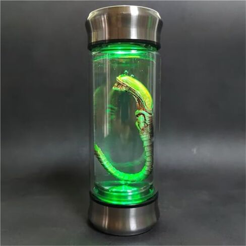 Alien Creature Popcorn Bucket, LED Lighted Alien Gothic Popcorn Bucket Home Decor, Creepy Halloween Party Tabletop Decoration Accessories(Alien Creature) in Saudi Arabia