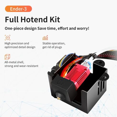 Creality Original Ender 3 Full Assembled Hotend Set, Replacement Full Assemble Hotend Kit with Mental Shell and Dual Fan for Ender 3 / Ender 3S/ Ender 3 Pro in Saudi Arabia