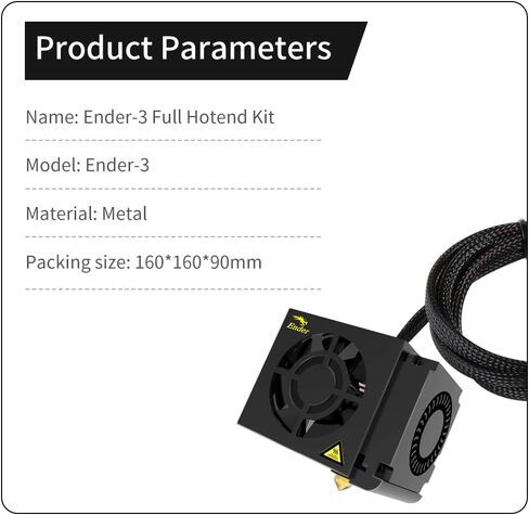 Creality Original Ender 3 Full Assembled Hotend Set, Replacement Full Assemble Hotend Kit with Mental Shell and Dual Fan for Ender 3 / Ender 3S/ Ender 3 Pro in Saudi Arabia