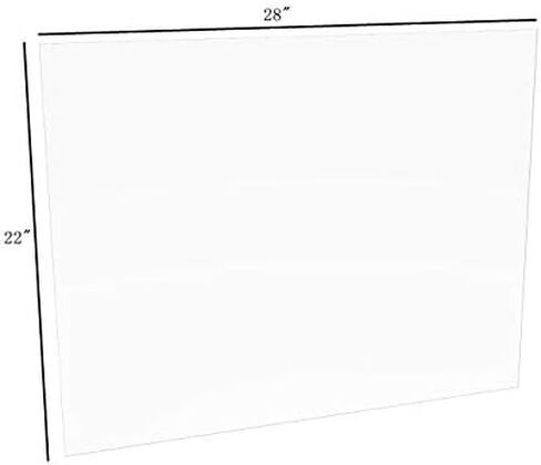 FixtureDisplays® 22x28" Clear Transparent Acyrlic Plexiglass Lucite 1/8" (3mm) Thickness Sneeze Shield DIY Panel 10076-22 * 28"-NF in Saudi Arabia