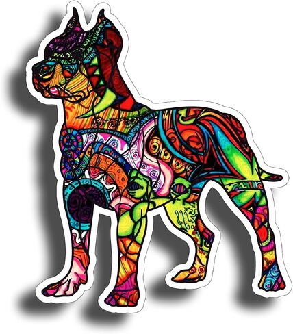 Graffiti Pitbull Dog Sticker Sticker Scener 4 بوصة مخصصة تصميم كامل اللون لسيارة شاحنة السيارة المحمول حفرة الحفرة الثور in Saudi Arabia