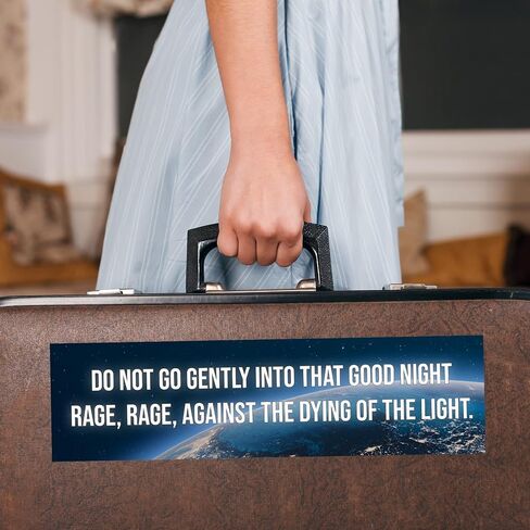 Do Not Go Gently Into That Good Night Sticker Decal Notebook Car Laptop 11"x3" (Color) in Saudi Arabia
