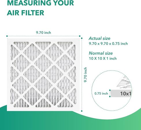 12x12x1 Air Filter 2 PACK, MERV 8 MPR 600 Pleated HVAC AC Furnace Dust Defense Air Filters Replacement (Actual Size: 11.70x11.70x0.75 Inches) VairGauze in Saudi Arabia