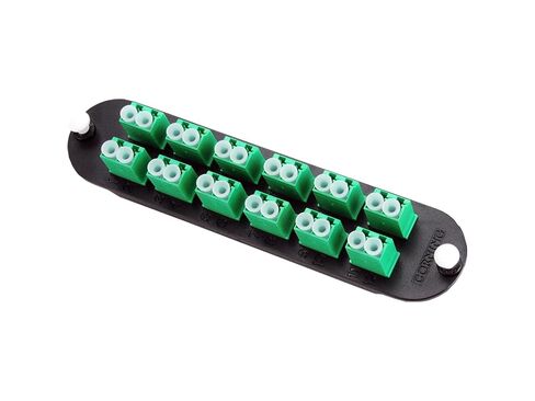 Corning CCH-CP24-B3 Fiber Adapter Panel with 12 LC Duplex OS2 Singlemode Angled Polish Adapters in Kuwait
