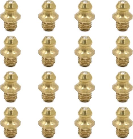 16Pcs Pack 1/4 28 Teeth Thread Brass Straight Grease Nipple Fitting Universal for Motorcycle Car in Saudi Arabia
