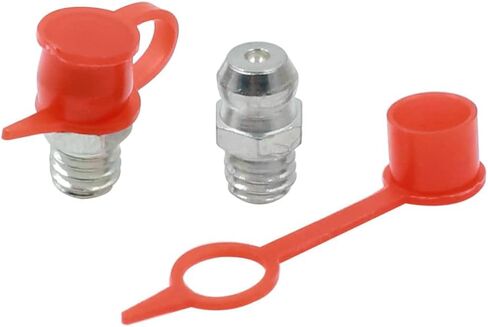 M6 Straight Grease Nipple Fittings W/Dust Cap for Car 5 Set - High Temperature Resistant, Leak-proof, Easy Replacement in Saudi Arabia