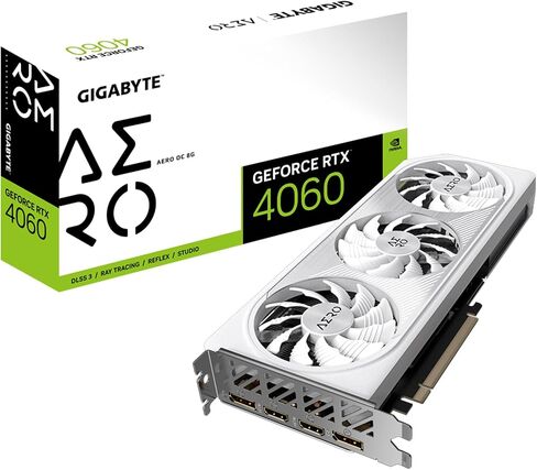 Gigabyte Geforce RTX 5060 Aero OC 8G Graphics Card ، 8GB 128-Bit GDDR7 ، PCIE 5.0 ، Windforce Cooling System ، GV-N5060Aero OC-8GD VIDEO in Kuwait