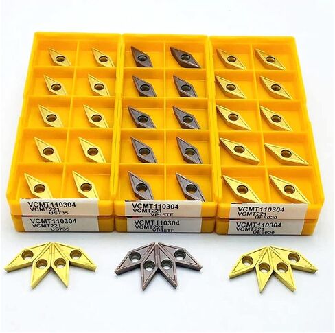 Carbide Tool VCMT110304 UE6020 VP15TF US735 CNC Steel Steel Tething Transp Original Tool VCMT 110304 Carbide Blade (الزاوية: VCMT110304 US735 ، قطر شانك: 10pcs (1Box)) in Saudi Arabia