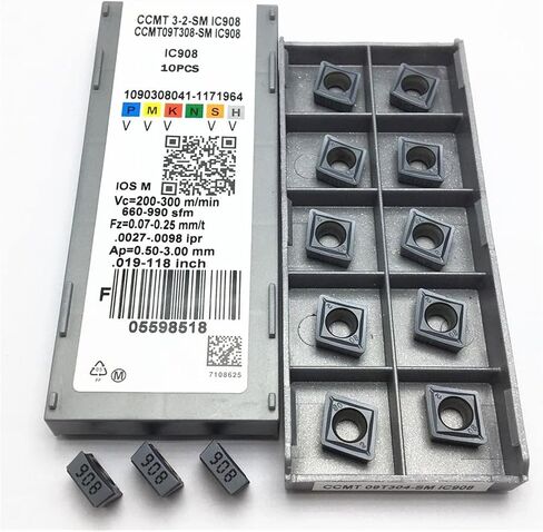 Carbide Tool Turning Tool CCMT09T308 SM IC907 CCMT09T308 SM IC908 Internal Turning Tool Carbide Insert CNC Lathe Tool Milling Cutter (Angle : CCMT09T308 SM IC907, Insert Width(mm) : 10PCS(1box)) in Saudi Arabia