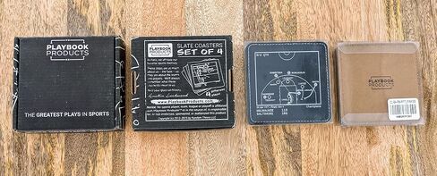 Greatest Marlins Plays: Slate Coasters (Set of 4) | Unique Marlins Gift for Men and Sports Fans | Iconic Marlins Moments in Saudi Arabia