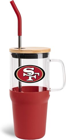 The Memory Company Officially Licensed NFL Game Day Tumbler - 40oz Stainless Steel Double-Wall Insulated Team Color Bling Cup with Team Logo, NFL Licensed Sports Travel Mug with Lid & Straw in Saudi Arabia