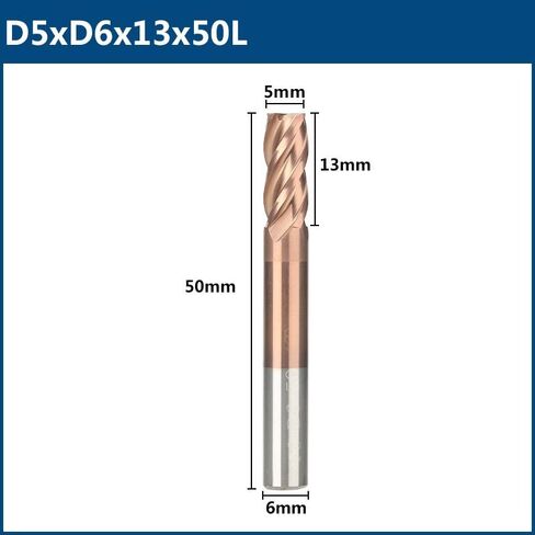1-20mm Shank End Mill 4 Flute Milling Cutter TiCN Coated Carbide CNC Router Bit HRC60 CNC Machining Endmills Cutting Milling Tool(1.5x4x3x50L) in Kuwait