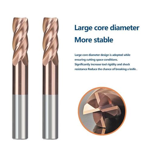 1-20mm Shank End Mill 4 Flute Milling Cutter TiCN Coated Carbide CNC Router Bit HRC60 CNC Machining Endmills Cutting Milling Tool(1.5x4x3x50L) in Kuwait