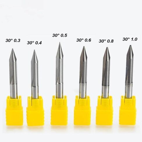 6mm Shank Engraving Bits 2 Flute Cutter Router Bit CNC V Shape Carving Bits Tungsten Carbide PCB 3D Milling Cutter(5562) in Saudi Arabia