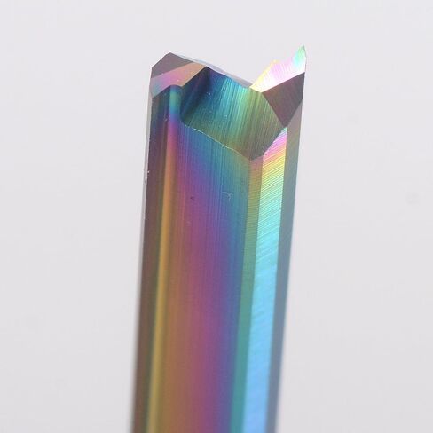10pcs 3.175/4/5/6/8mm shank 2 flutes طلاء مستقيمة قطع طحن CNC ثنائية الأبعاد أدوات التقطي in Saudi Arabia