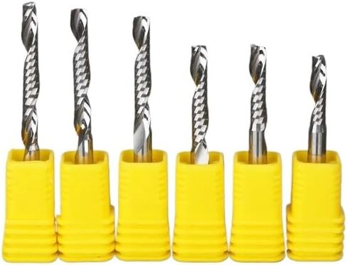 10pcs 4mm 5mm 6mm 1/8 "Shank Carbide CNC Router Bits One Flute End Mill Tools Milling Clet Cel 3-52mm (6x12mm) in Saudi Arabia