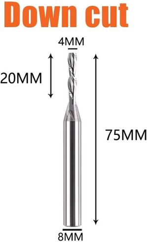 8 ملم شانك 2 المزامير لأعلى وقطع القطع والضغط دوامة carbide أداة طحن CNC CNC قاطع طحن الخشب (SP2FC-D6.0-L24-H8) in Saudi Arabia