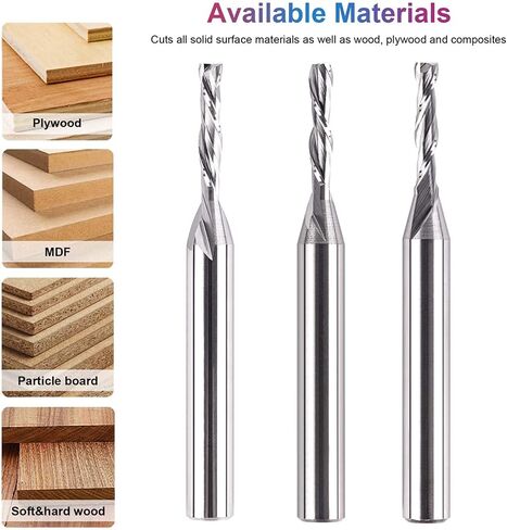 8 ملم شانك 2 المزامير لأعلى وقطع القطع والضغط دوامة carbide أداة طحن CNC CNC قاطع طحن الخشب (SP2FC-D6.0-L24-H8) in Saudi Arabia