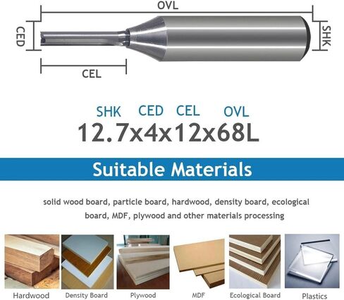 1/2 Shank CNC TCT 2 Flute end end Mill Tool Woodwork Tool Bit CNC bit for MDF Plywood Chipboard Milling Cutter (10pcs 12.7x4x32) in Saudi Arabia