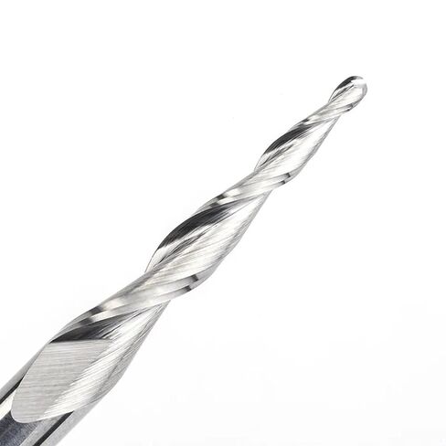 HRC55 6mm Shank Tapered Ball Nose End Mill Tapered Cone CNC Milling Cutter Engraving Bit Router Bit for Wood(R0.5X 30angle x45L) in Kuwait