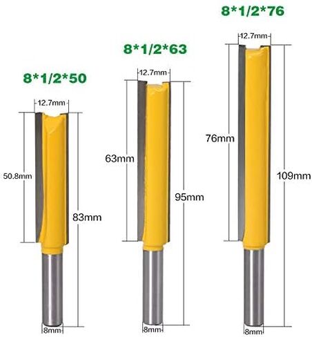 8 مم شانك طويل التنظيف أسفل جهاز التوجيه بتات CNC بتات نظيفة (8x3 8x2) in Saudi Arabia