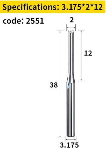 10pcs 3.175 Shank CNC End Mill Toolsworking Tools Tungsten Carbide Vit Slot Slot Slot Wood Cutter Bit (2554) in Saudi Arabia