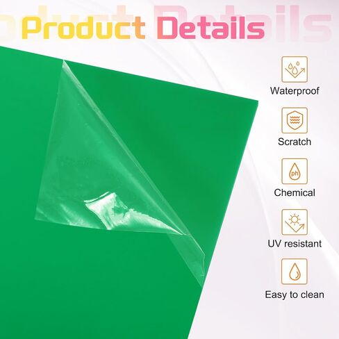 uxcell 2pcs أوراق أكريليك 12 × 8 بوصة لوحة أكريليك 1/8 بوصة-3 مم لوحة بلاستيكية لإطارات الصور حاملي علامات المشاريع DIY CRAFT ، الأخضر in Kuwait