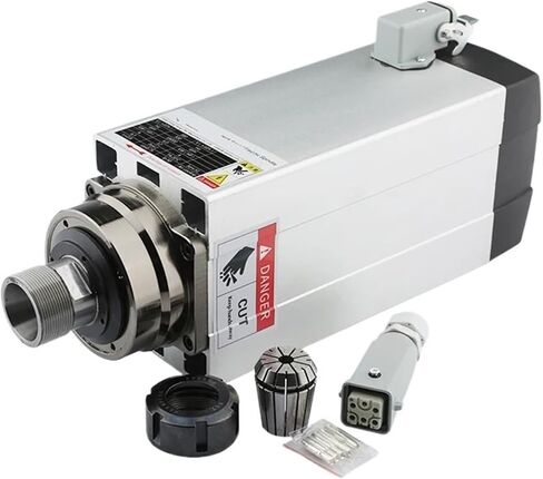 6KW 220V 380V air-cooled spindle motor CNC(6kw ER32 380VSquare) in Saudi Arabia