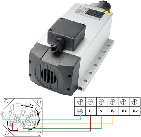 6KW air-Cooled Spindle Motor 380V 220V 18000rpm Chuck ER32 4 Pieces Bearing GDF120-102-6.0(6.0kw ER32 220V) in Saudi Arabia