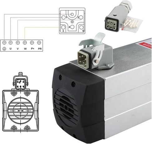 محرك المغزل المبرد بالهواء 7.5kw ER32 220V 380V 4 محامل 300Hz in Saudi Arabia
