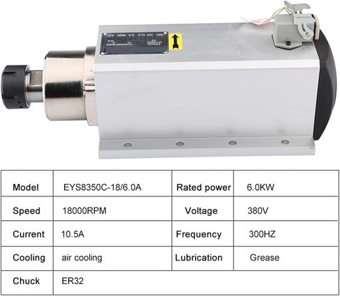 6kw ER32 air Cooled Spindle Motor 4 Bearings for CNC Router 220v 380v mounting Flange(6.0kw 220V) in Saudi Arabia
