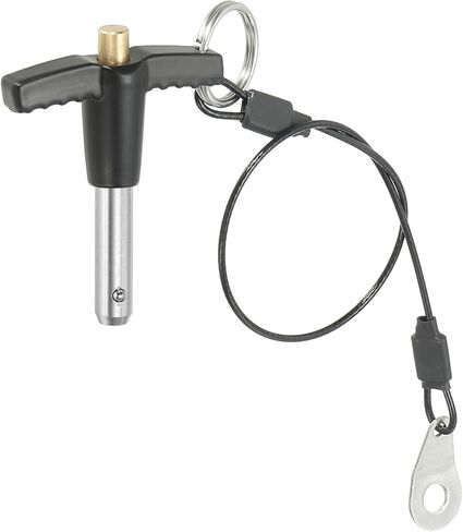 PATIKIL T Handle Lock Pins 5/16 x 0.79 (8 x 20mm), Quick Release Pin 304 Stainless Steel Safety Locating Pins with Push Button 25 cm Lanyard Cable in Saudi Arabia