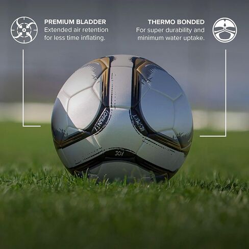 Senda Volta Premier Soccer Ball ، Fair Trade Certified ، Gold/Gray ، Size 5 (Ages 13 & Up) in Kuwait