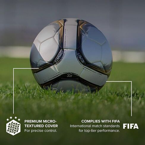 Senda Volta Premier Soccer Ball ، Fair Trade Certified ، Gold/Gray ، Size 5 (Ages 13 & Up) in Kuwait