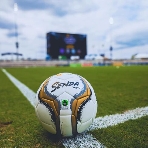 Senda Volta Premier Soccer Ball ، Fair Trade Certified ، Gold/Gray ، Size 5 (Ages 13 & Up) in Kuwait