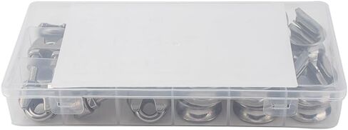 cnonee1 12pcs m8 سلك حبل الثابتة المشابك + 12 pcs حلقة دجاج ثلاثية in Kuwait