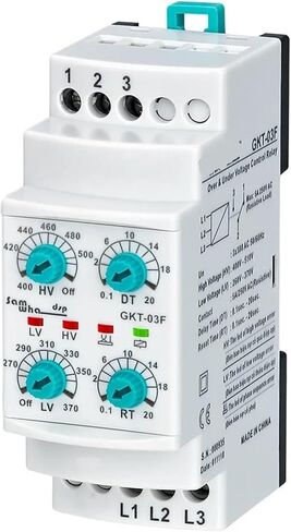 GKT-03F 3 * 380VAC Non-Neutual Three-Phase Phase Failure Phase Sequence Under&Over Voltage Relay 1Pcs in Saudi Arabia