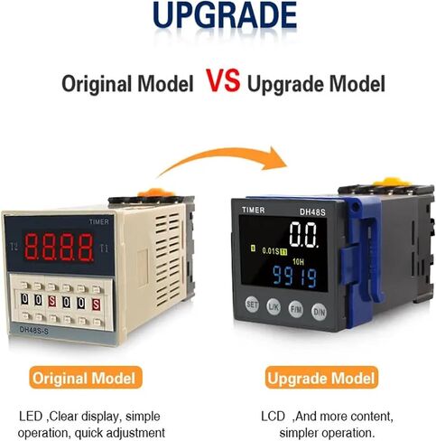 DH48S-1Z 2Z LED RELAINGE RELAY RELAY 0.01S-99990H مع RELAY TIME RELAY DC AC220V 1PCS (DH48S-2H 220VAC) in Saudi Arabia