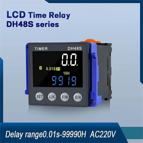DH48S-1Z 2Z LED RELAINGE RELAY RELAY 0.01S-99990H مع RELAY TIME RELAY DC AC220V 1PCS (DH48S-2H 220VAC) in Saudi Arabia