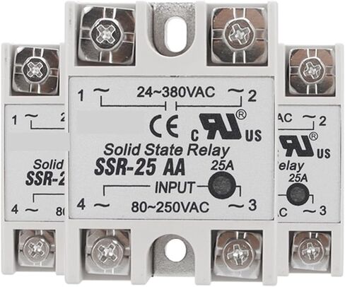SSR -10AA 25AA 40AA AC Control AC SSR White Shell مرحلة واحدة مرحل الصلبة 24 ~ 380VAC إلى 80 ~ 250VAC 1PCS (25AA) in Saudi Arabia